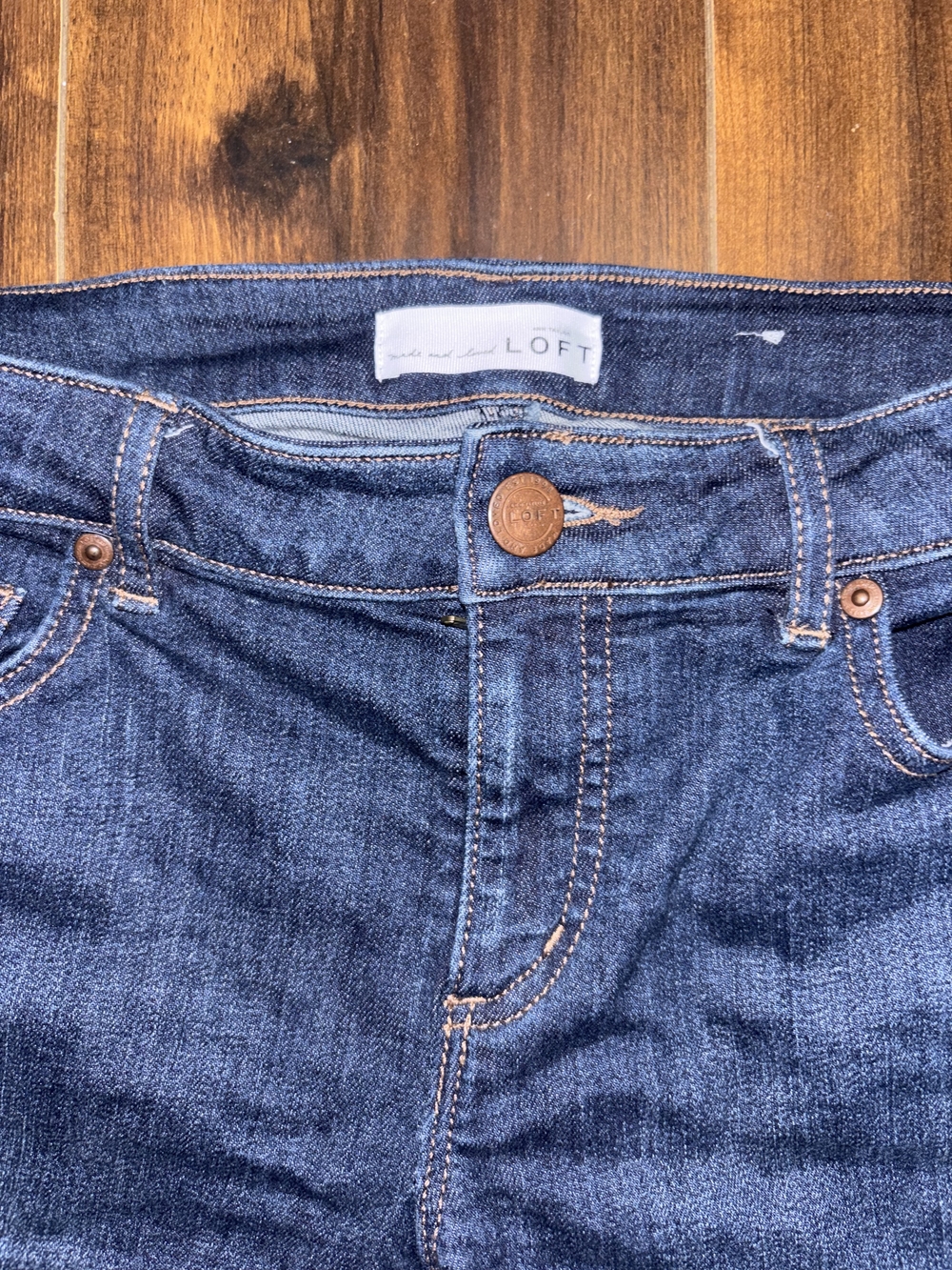 LOFT•Denim Bermuda Shorts - Picture 4 of 5